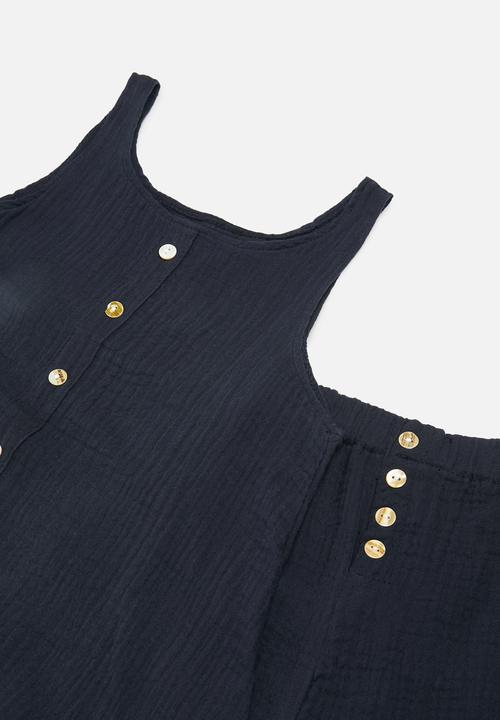 Pop Candy - Textured cami & short set - navy blue