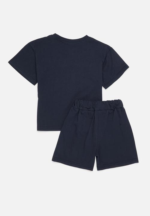 Pop Candy - New york top and short set - navy blue