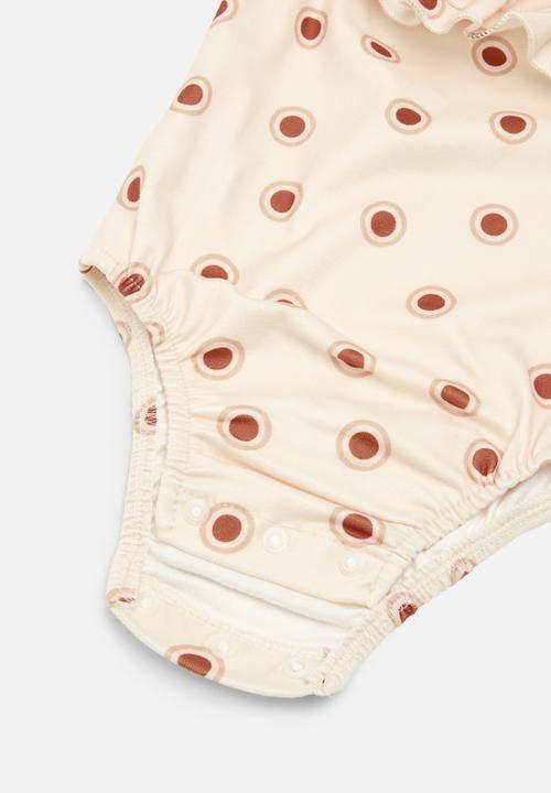 Pop Candy - Shoulder tie romper - beige