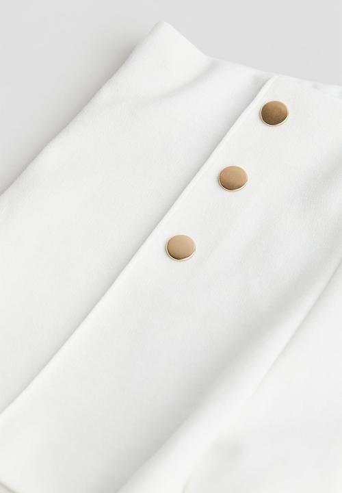 H&M - Crease-leg jersey shorts - white