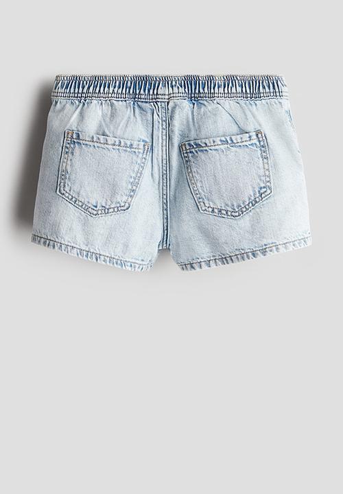 H&M - Wrapover denim skort - light denim blue