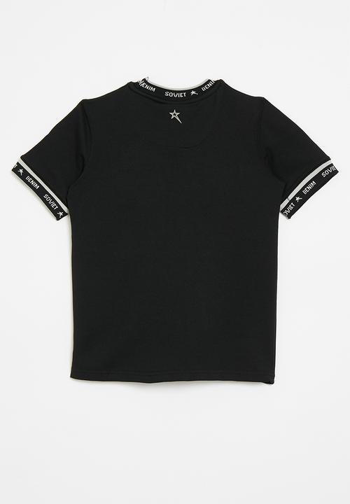 SOVIET - Boys crew neck tee - black