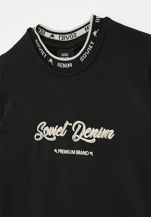 SOVIET - Boys crew neck tee - black