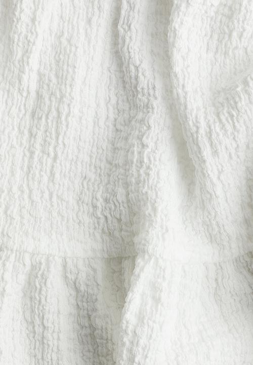 H&M - Crinkled jersey skirt - white