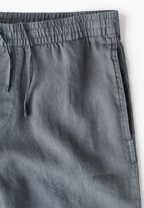 H&M - Regular fit linen shorts - dark turquoise