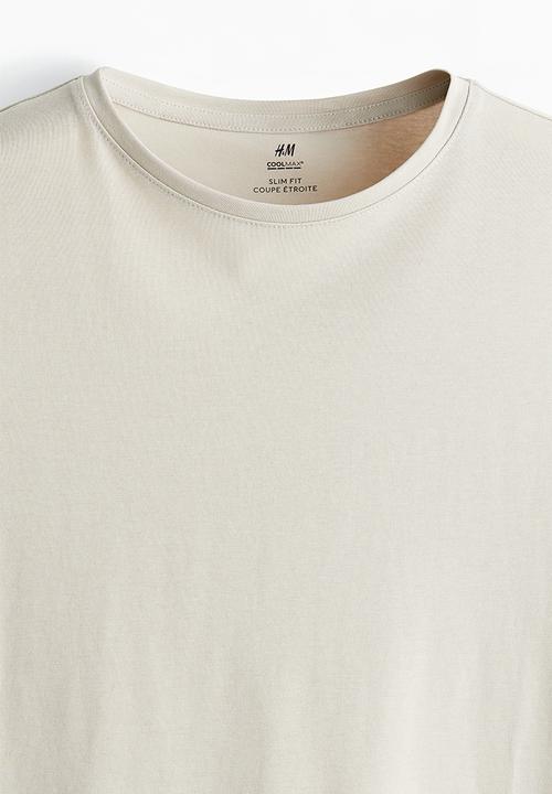 H&M - Coolmax® slim fit T-shirt - beige