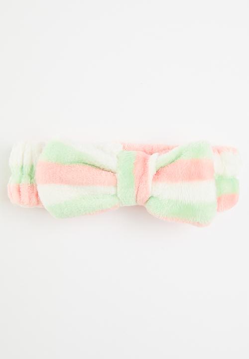 Pop Candy - Striped headband - light blue & orange
