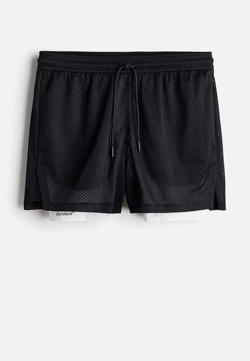 H&M - Drymove™ 2-in-1 sports shorts - black