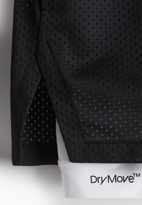 H&M - Drymove™ 2-in-1 sports shorts - black