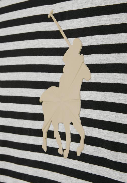 POLO - Boys alvin striped short sleeve tee - black