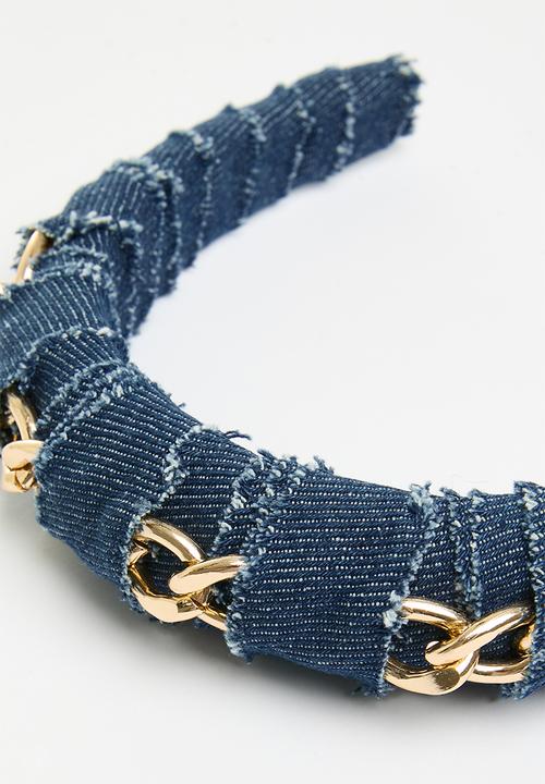 Superbalist - Denim embellished headband - blue