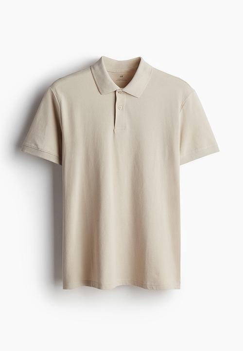 H&M - Regular fit piqué polo shirt - beige