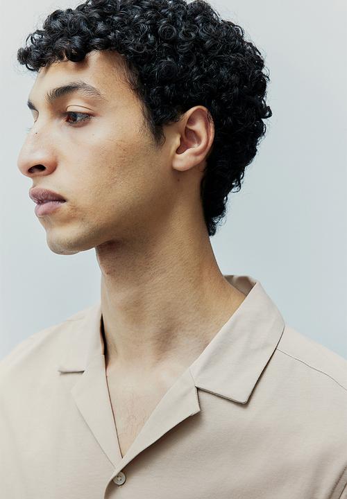 H&M - Regular fit pima cotton resort shirt - beige