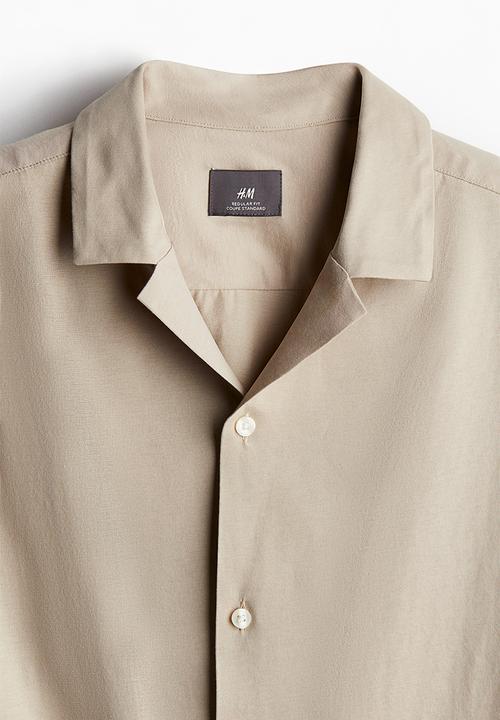 H&M - Regular fit pima cotton resort shirt - beige