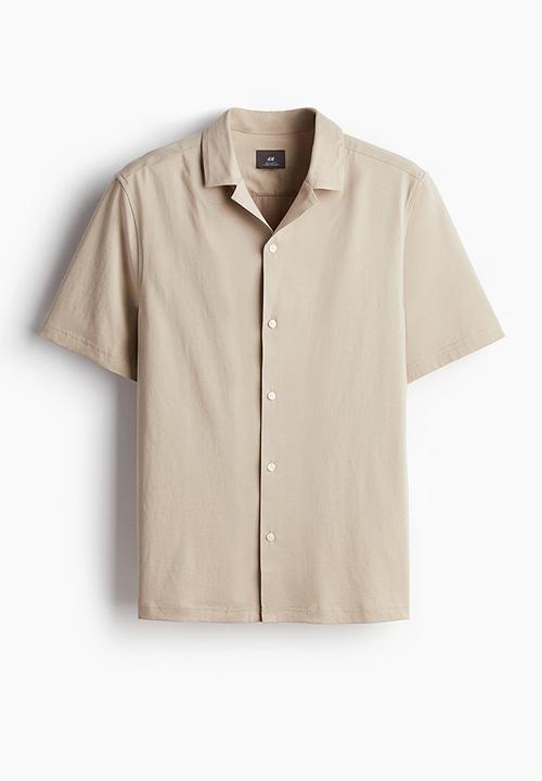 H&M - Regular fit pima cotton resort shirt - beige