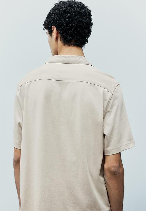 H&M - Regular fit pima cotton resort shirt - beige