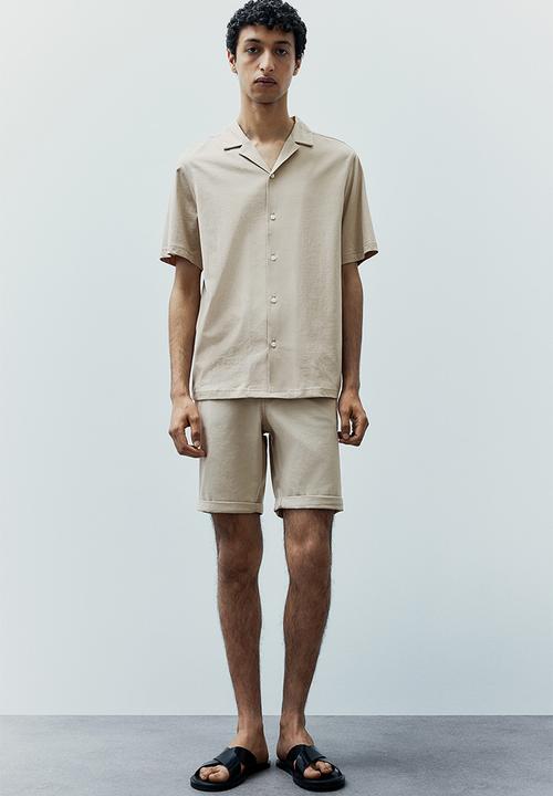 H&M - Regular fit pima cotton resort shirt - beige