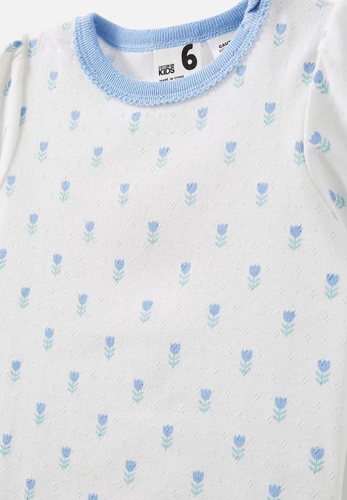 Cotton On - Ella short sleeve pyjama set - vanilla/tulip stamp