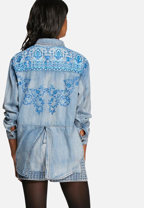 MINKPINK - Western flick split back shirt