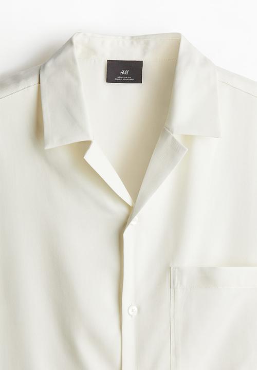 H&M - Regular fit lyocell resort shirt - white