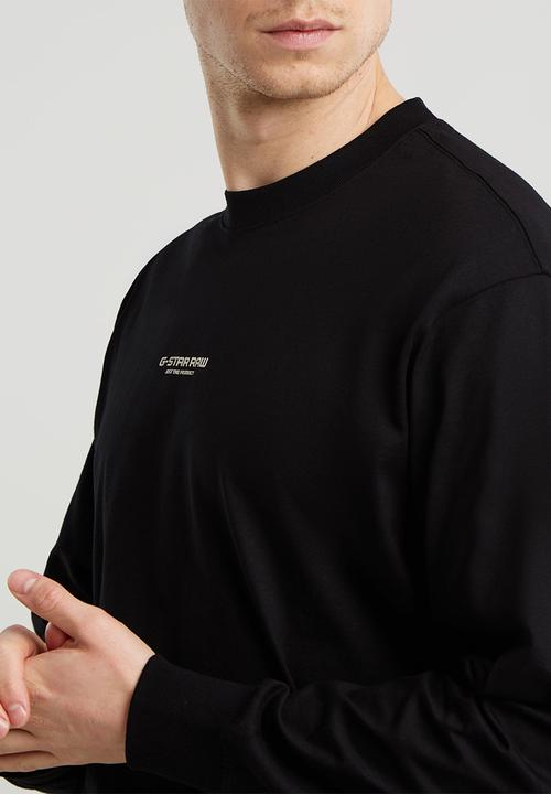 G-STAR - Center chest boxy r t long sleeve - dk black