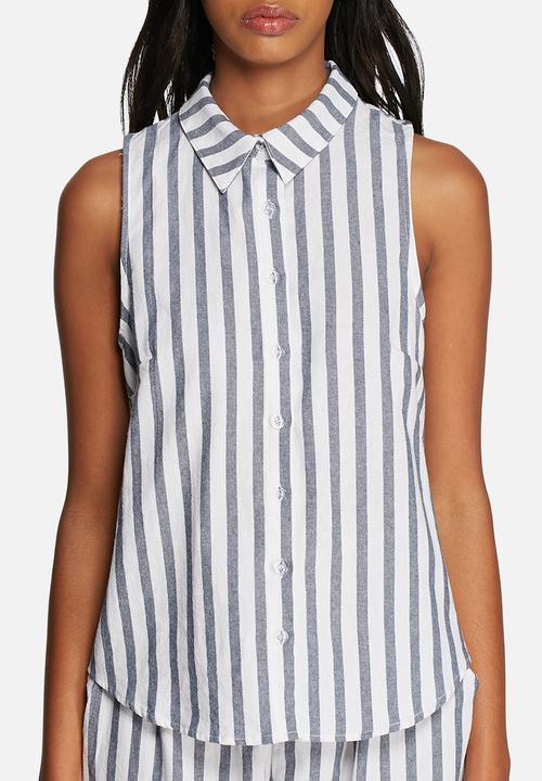 MINKPINK - Chloe stripe sleeveless shirt