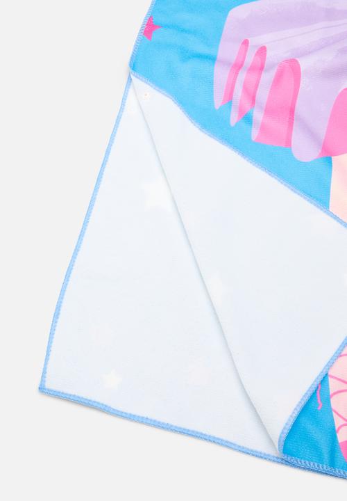 Pop Candy - Printed hooded towel - pink & blue