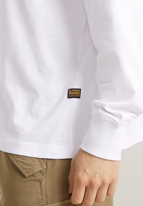 G-STAR - Center chest boxy r t l\s - white