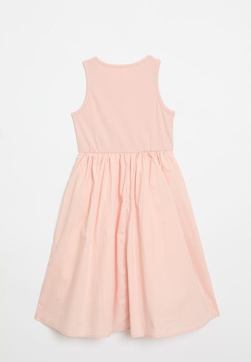 Pop Candy - Combo fit & flare dress - pink