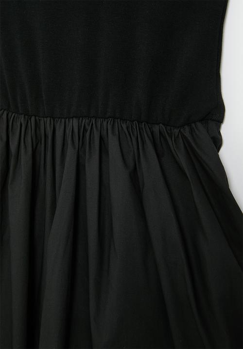 Pop Candy - Combo fit & flare dress - black