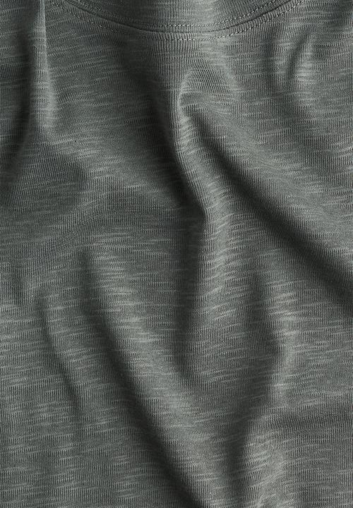 H&M - T-shirt - dark khaki green marl 