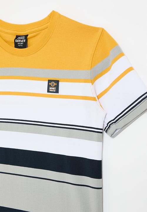 SOVIET - Boys crew neck y/dye stripe - new mustard