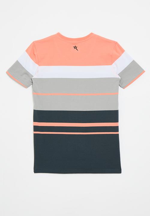 SOVIET - Boys crew neck y/dye stripe - salmon