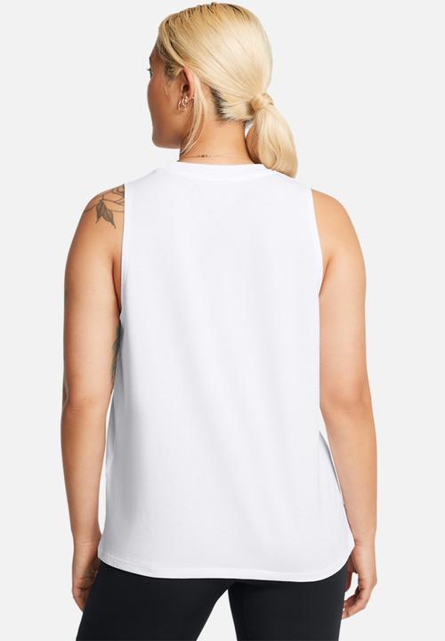 Under Armour - Campus Muscle Tank - White & Black