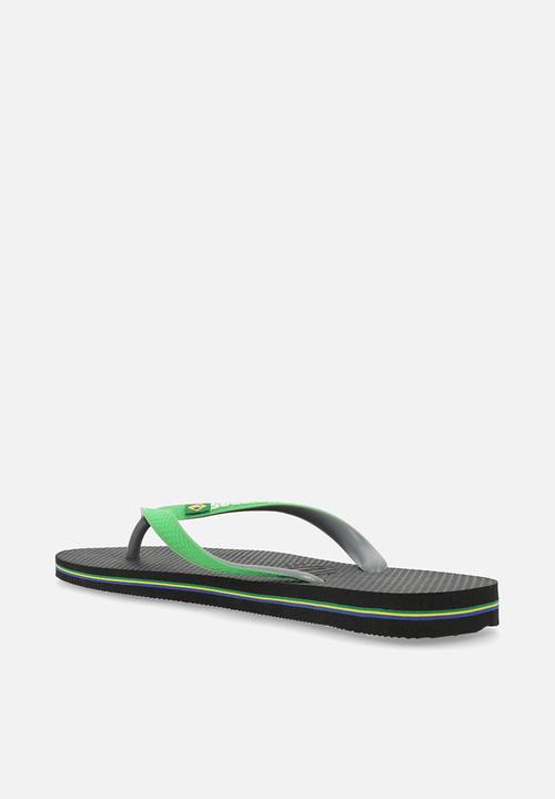 Havaianas - Brazilmix - black/lime green