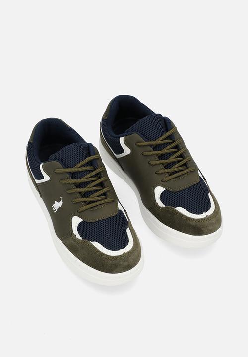 POLO - Colour block sneaker - olive