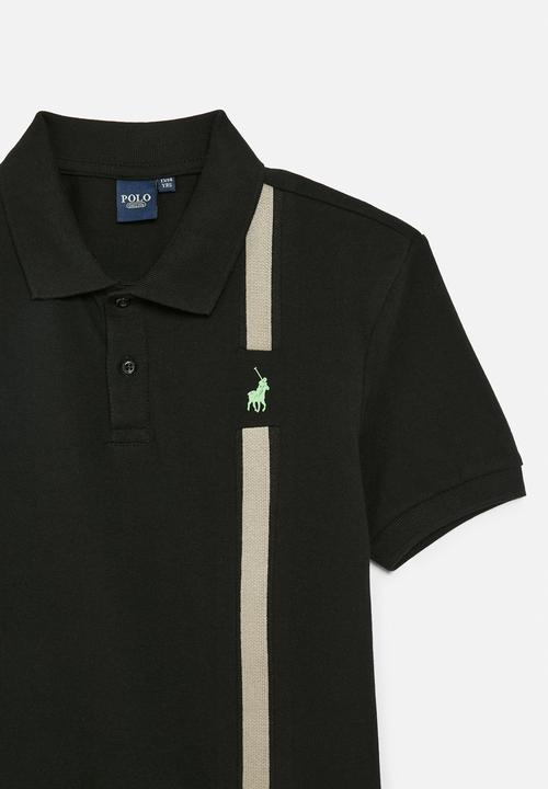 POLO - Boys preston short sleeve active golfer - black