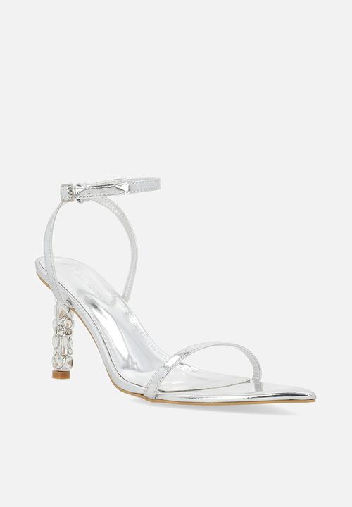 Public Desire - Jules ankle strap heel - silver