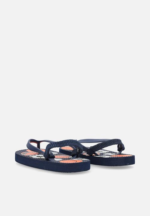 Pop Candy - Printed thong sandals - navy blue