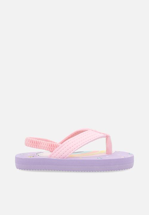 Pop Candy - Printed thong sandals - lilac