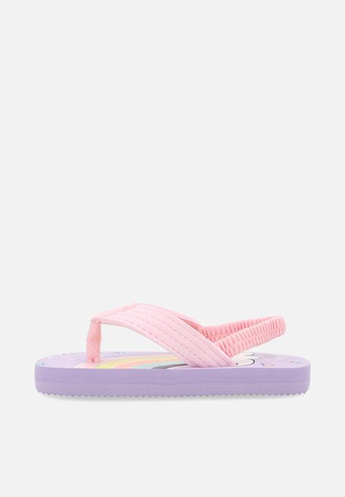 Pop Candy - Printed thong sandals - lilac