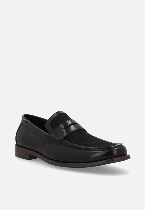 POLO - Jacquard monogram penny loafer - black