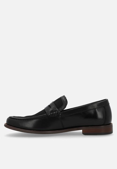 POLO - Jacquard monogram penny loafer - black