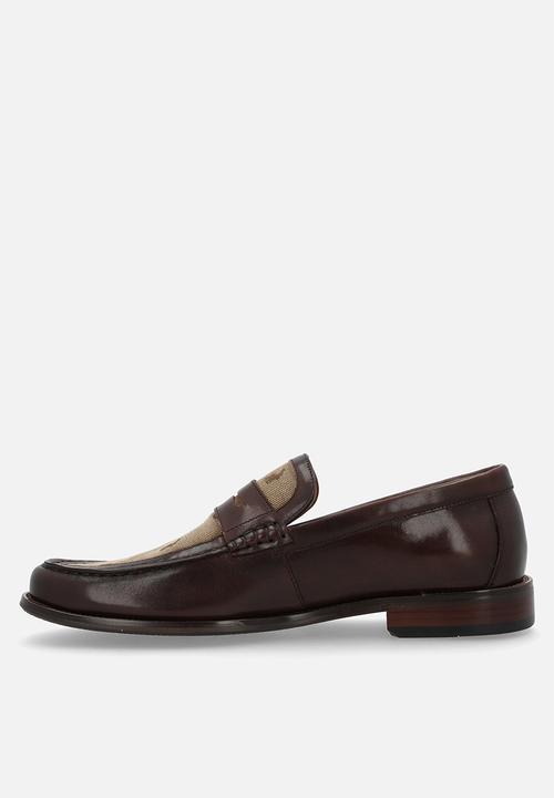 POLO - Jacquard monogram penny loafer - brown