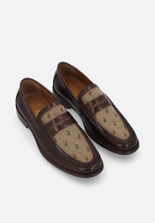POLO - Jacquard monogram penny loafer - brown