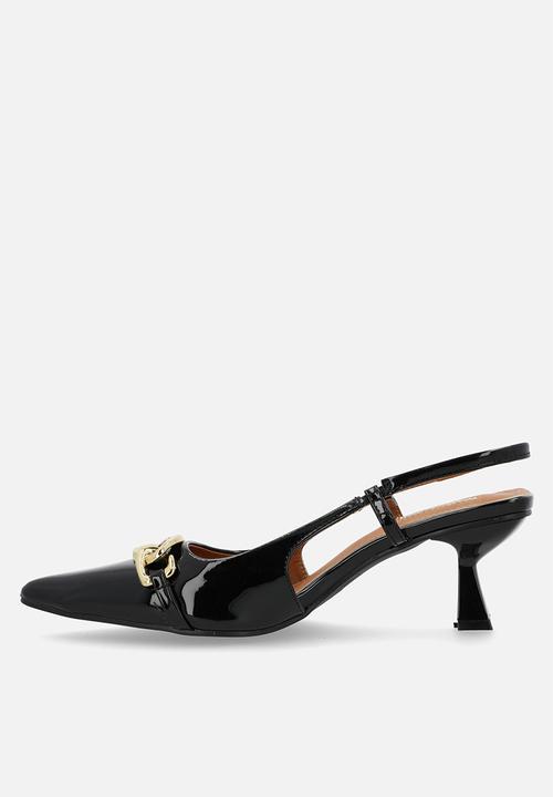Plum - Jacqueline slingback heel - black