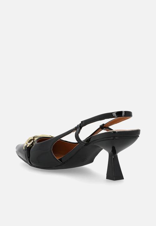 Plum - Jacqueline slingback heel - black