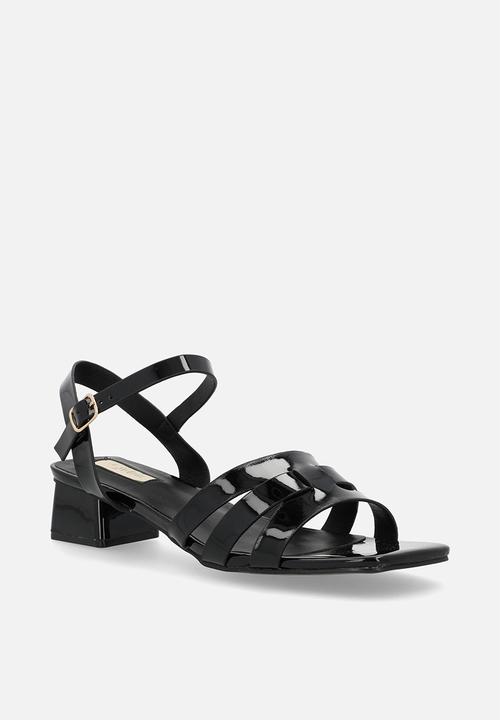 Plum - Hattie block heel - black