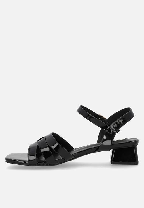 Plum - Hattie block heel - black
