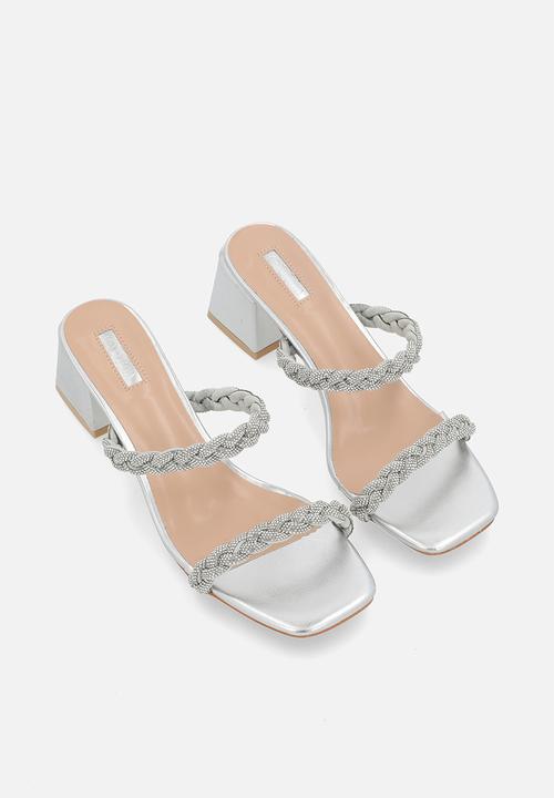 Plum - Avrie mule heel - silver
